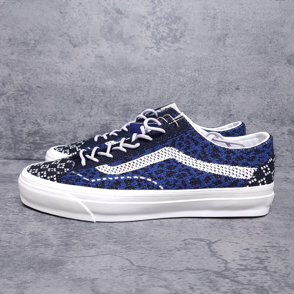 VANS Old Skool 36 Engineered Knit Casual Shoes Mens Size 13 White Navy